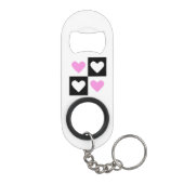 Mazipoodles Herz Abstraktion Rosa Mini Flaschenöffner (Rückseite)