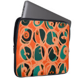 MAZIPOODLES I Spy Eye Orange Teal Black Laptopschutzhülle (Vorne Rechts)