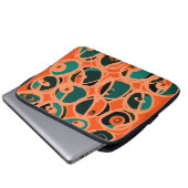 MAZIPOODLES I Spy Eye Orange Teal Black Laptopschutzhülle (Vorne Knopf)