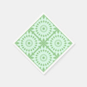 Mazipoodles Kaleidoscope Wheel A Pastel Green Mint Serviette (Ecke)