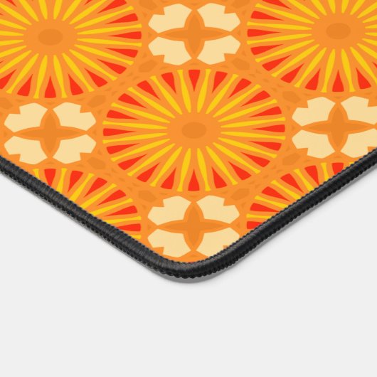 Mazipoodles Kaleidoskop P Rotes Gelbes Orange 5 Schreibtischunterlage (Ecke)