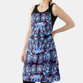 Mazipoodles Liebe Blume - Indigo Blue Lilac White Schürze (InSitu)