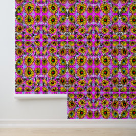 Mazipoodles Liebe Blume - Regenbogen Schwarz Tapete