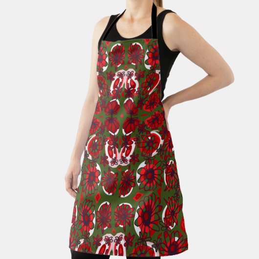 Mazipoodles Liebe Blume - Rot grün Schürze (InSitu)