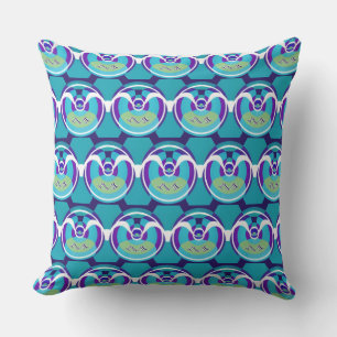 Mazipoodles M Initial Circle Logo Muster Kissen