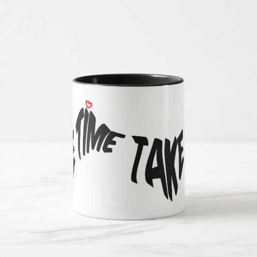 Mazipoodles nehmen Zeit 2 - Schwarze Welle Tasse (Zentrum)