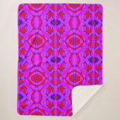Mazipoodles Neuro Art Fuchsia Red Blue Sherpadecke (Vorderseite)