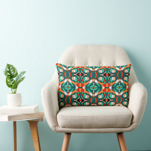 Mazipoodles Neuro Art - Green Orange Red Lendenkissen