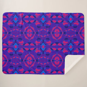 Mazipoodles Neuro Art Pink Orange Lila Sherpadecke