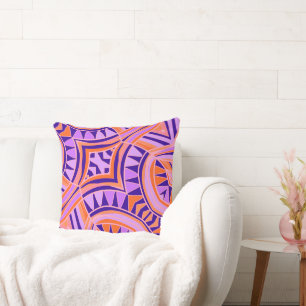 Mazipoodles New Fish Head Blätter Jazz Funk Orange Kissen