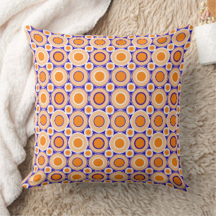 Mazipoodles Orange Indigo White Donuts Kissen