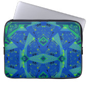 Mazipoodles Origami Chintz Blue Green Laptopschutzhülle (Vorderseite)