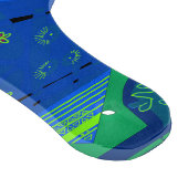 Mazipoodles Origami Chintz Blue Green Schneidebrett (Ecke)