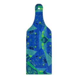 Mazipoodles Origami Chintz Blue Green Schneidebrett