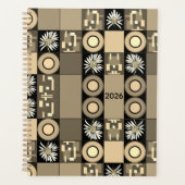 Mazipoodles Patchwork Quilt 2 Sepia Planer (Vorderseite)