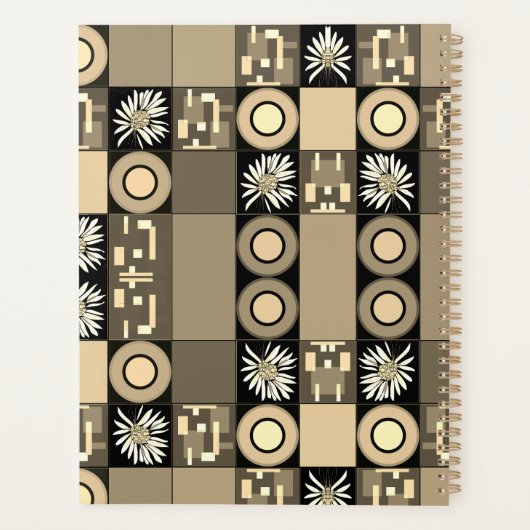 Mazipoodles Patchwork Quilt 2 Sepia Planer (Rückseite)