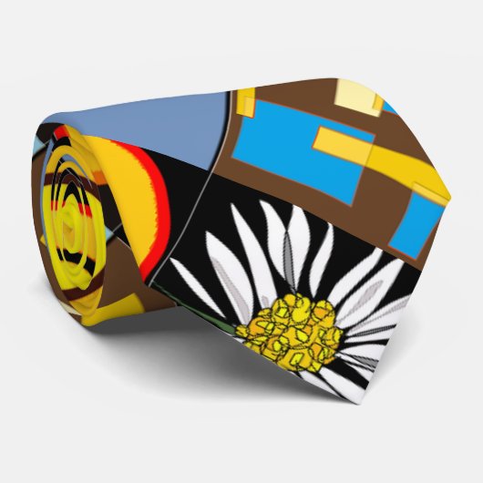 Mazipoodles Patchwork Quilt 3 Blue Krawatte (Gerollt)