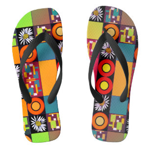 Mazipoodles Patchwork Quilt 4 Multi Badesandalen
