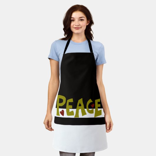 MAZIPOODLES Peace Olive Green 1 Schürze (Getragen)