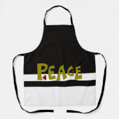 MAZIPOODLES Peace Olive Green 1 Schürze (Vorderseite)