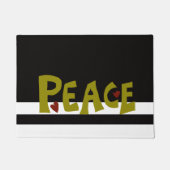 MAZIPOODLES Peace Olive Green Fußmatte (Vorderseite)