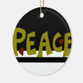MAZIPOODLES Peace Olive Green  Keramik Ornament (Links)