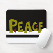 MAZIPOODLES Peace Olive Green Mousepad (Mit Mouse)