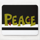 MAZIPOODLES Peace Olive Green Mousepad (Vorne)
