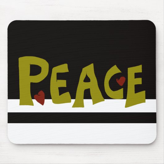 MAZIPOODLES Peace Olive Green Mousepad (Vorne)