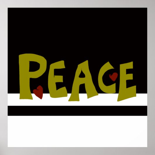 MAZIPOODLES Peace Olive Green Poster (Vorne)