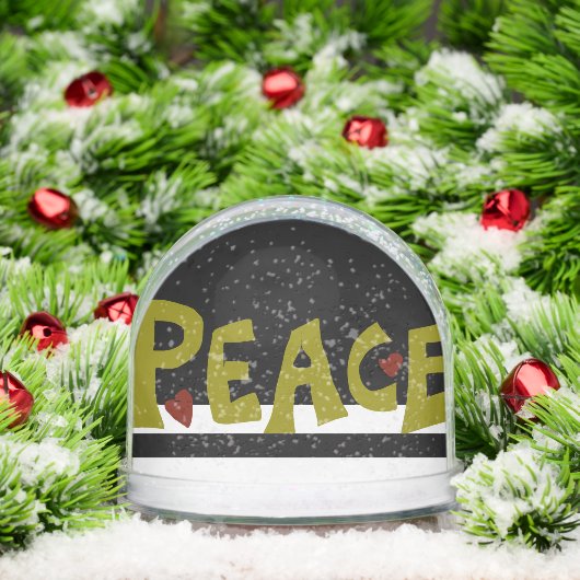 MAZIPOODLES Peace Olive Green Schneekugeln (Weihnachten)