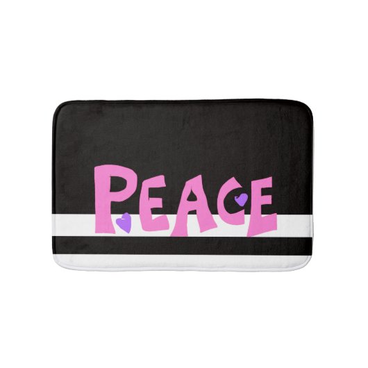 MAZIPOODLES Peace Pink Badematte (Vorderseite)