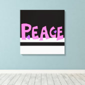 MAZIPOODLES Peace Pink Leinwanddruck (Insitu (Holzboden))