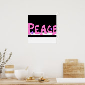MAZIPOODLES Peace Pink Poster (Küche)