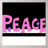 MAZIPOODLES Peace Pink Poster (Vorne)
