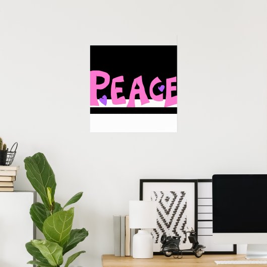MAZIPOODLES Peace Pink Poster (Heimbüro)