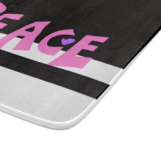 MAZIPOODLES Peace Pink Schneidebrett (Ecke)