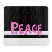 MAZIPOODLES Peace Pink Schneidebrett (Vorderseite)