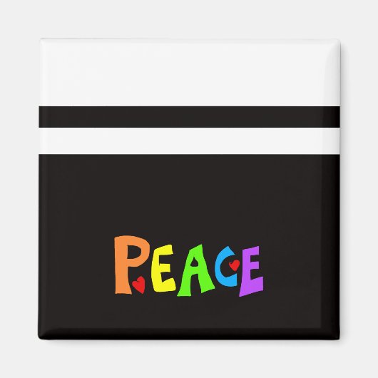 MAZIPOODLES Peace Rainbow 3 Magnet (Vorne)