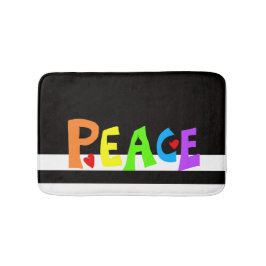MAZIPOODLES Peace Rainbow Badematte