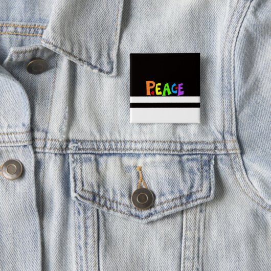 MAZIPOODLES Peace Rainbow Button (Beispiel)