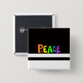 MAZIPOODLES Peace Rainbow Button (Vorne & Hinten)