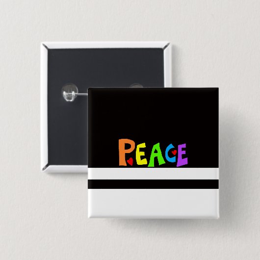 MAZIPOODLES Peace Rainbow Button (Vorne & Hinten)
