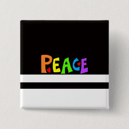 MAZIPOODLES Peace Rainbow Button