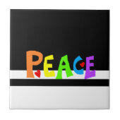 MAZIPOODLES Peace Rainbow Fliese (Vorderseite)