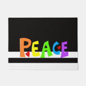 MAZIPOODLES Peace Rainbow Fußmatte (Vorderseite)