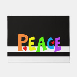 MAZIPOODLES Peace Rainbow Fußmatte