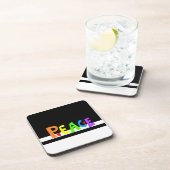 MAZIPOODLES Peace Rainbow Getränkeuntersetzer (Rechte Seite)