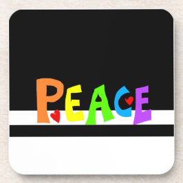 MAZIPOODLES Peace Rainbow Getränkeuntersetzer