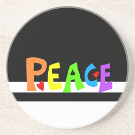 MAZIPOODLES Peace Rainbow Getränkeuntersetzer